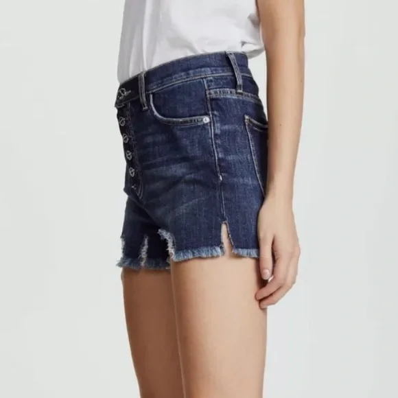 Current/Elliott The Ultra High Waist Belloc Cutaway Fly Shorts - Picture 7 of 8